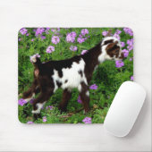 Tapis De Souris Chèvre naine nigériane flashy Kid en fleurs violet (Avec souris)