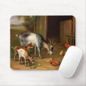 Tapis De Souris Chèvres Et Poulets À La Ferme (Avec souris)