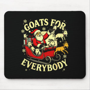 Tapis De Souris Chèvres pour tout le monde Santa Noël drôle chèvre
