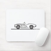 Tapis De Souris Chevrolet Corvette 1961 (Avec souris)