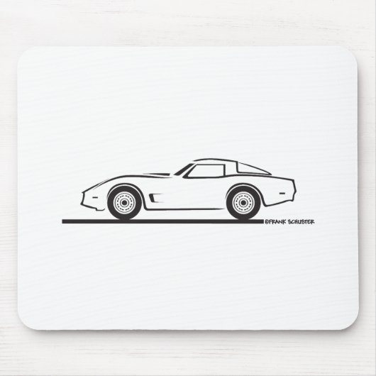 Tapis De Souris Chevrolet Corvette 1980-1982 (Devant)