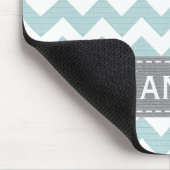Tapis De Souris Chevron bleu et gris Mousepad rayé (Coin)