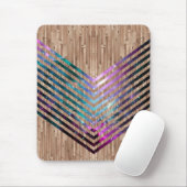 Tapis De Souris Chevron en bois de nébuleuse (Avec souris)