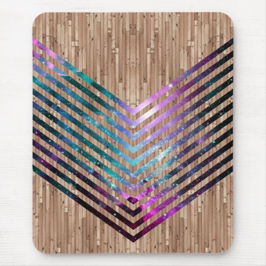 Tapis De Souris Chevron en bois de nébuleuse (Devant)