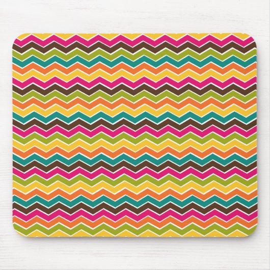 Tapis De Souris Chevron girly multicolore (Devant)