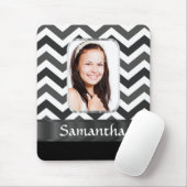 Tapis De Souris chevron noir et blanc (Avec souris)