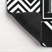 Tapis De Souris Chevron noir et blanc (Coin)