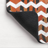 Tapis De Souris Chevron Tiger chaud orange et noir (Coin)