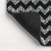 Tapis De Souris Chevrons élégants modernes sur le noir (Coin)