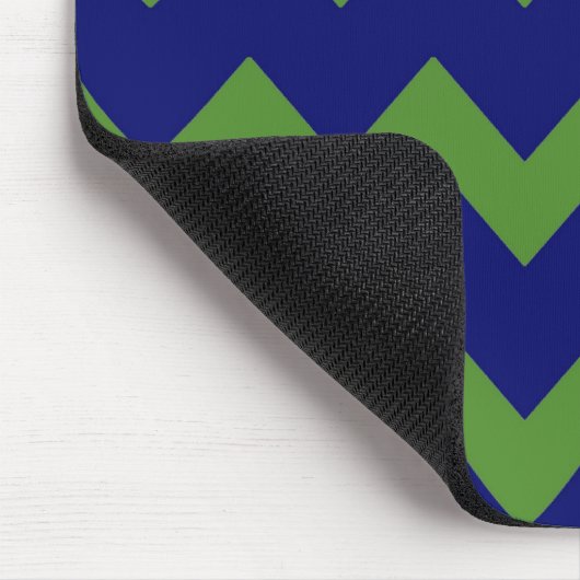 Tapis De Souris Chevrons vert-bleu Mousepad (Coin)