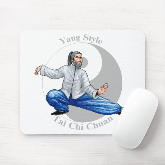 Tapis De Souris Chi de Tai de style de Yang (Avec souris)