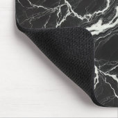 Tapis De Souris Chic Black & Marbre blanc Look Glamor (Coin)