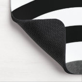 Tapis De Souris chic contemporain, chevron noir/blanc (Coin)