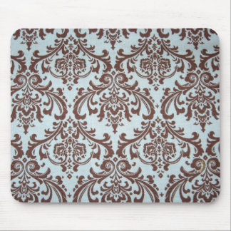 Tapis de souris chic de tissu de bleu français