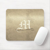 Tapis De Souris Chic Gold Elegant Ajouter Monogramme (Avec souris)