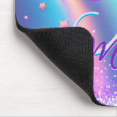 Tapis De Souris Chic holographique monogramme de parties scintilla (Coin)