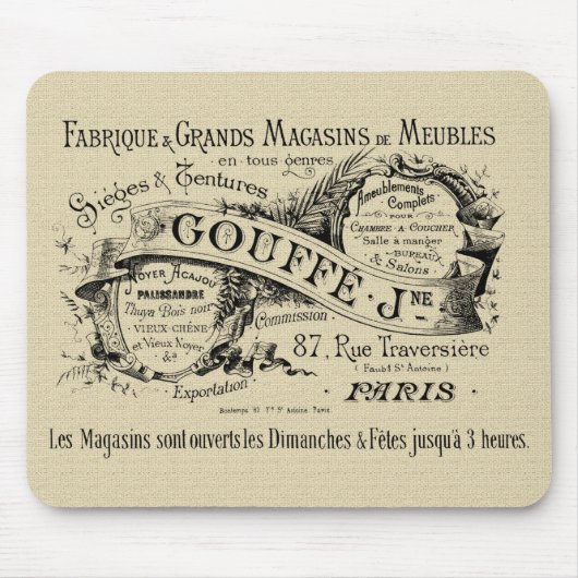 Tapis de souris chic minable de style (Devant)