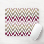Tapis De Souris Chic Pink Gold Chevron (Avec souris)