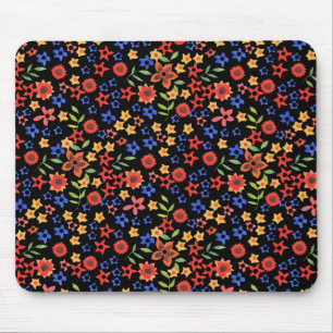 Tapis De Souris Chic Retro Floral Print Custom Mousepad