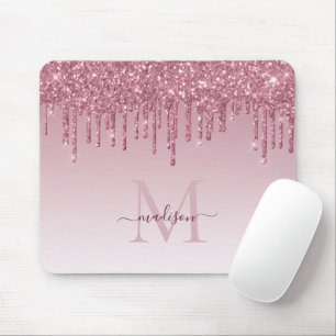 Tapis De Souris Chic rose rose rose rose Parties scintillant or ét