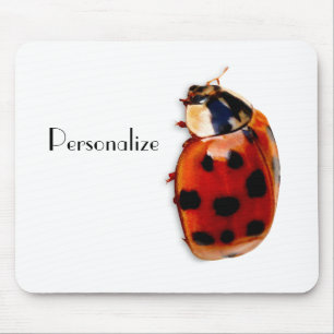 Tapis De Souris Chic Spotted Ladybug Avec Nom