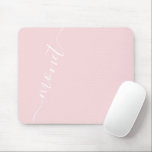 Tapis De Souris Chic tendance manuscrit Nom de script rose<br><div class="desc">Chic tendance manuscrit Nom de script Pink Mouse Pad</div>