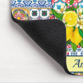 Tapis De Souris Chic Vase Méditerranée carreaux orange (Coin)