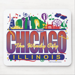 Tapis De Souris Chicago-Confetti