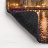 Tapis De Souris Chicago, Illinois, Skyline et Chicago River au 2 (Coin)