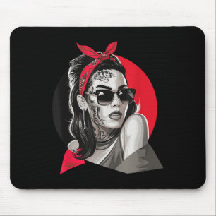 Tapis De Souris Chicano Chicana La Raza Barrio Tatouage Art Décès