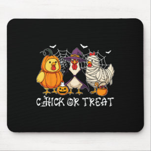 Tapis De Souris Chick Or Treat Drôle d'Halloween Citrouille Fantôm