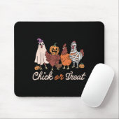 Tapis De Souris Chick Or Treat Halloween Witch Soky Chicken (Avec souris)