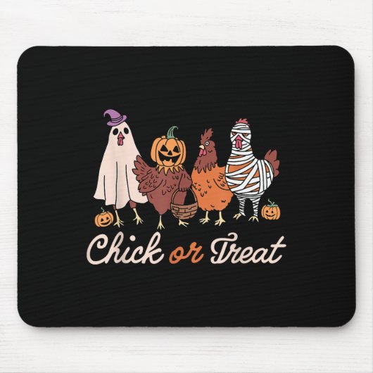 Tapis De Souris Chick Or Treat Halloween Witch Soky Chicken (Devant)