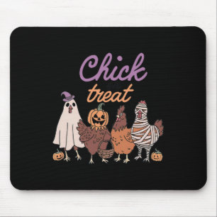 Tapis De Souris Chick Ou Traitez Halloween Drôle Pour Les Amateurs