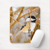 Tapis De Souris Chickadee au plafond noir - Photo originale (Avec souris)