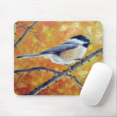 TAPIS DE SOURIS CHICKADEE DE BLACK-CAPPED (Avec souris)