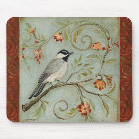 Tapis De Souris Chickadee de chanson de matin par Kate McRostie (Devant)