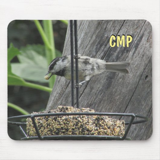 Tapis De Souris Chickadee Manger Sunflower suet (Devant)