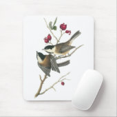 Tapis De Souris Chickadee Noir-couvert, John Audubon (Avec souris)