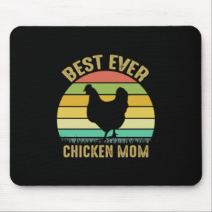 Tapis De Souris Chicken Art Meilleur jamais Chicken Maman