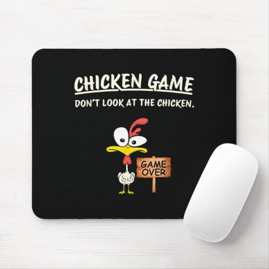 Tapis De Souris Chicken Game Don't Look At The Chicken Funny Chick (Avec souris)