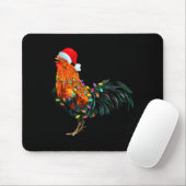 Tapis De Souris Chicken Santa Christmas Tree Funny Chicken Lover C (Avec souris)