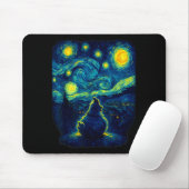 Tapis De Souris Chicken Starry Funny Night Van Gogh Farm Lover Gir (Avec souris)