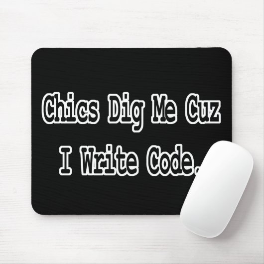 Tapis De Souris chics dig me cuz code écriture (Avec souris)