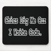 Tapis De Souris chics dig me cuz code écriture (Devant)