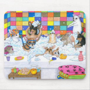 Tapis De Souris Chien 121 Chihuahua dans le bain Mousepad