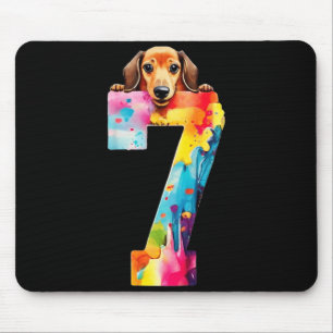 Tapis De Souris Chien 7 Ans Dachshund Anniversaire