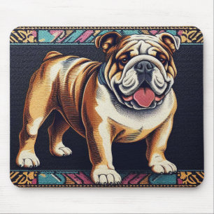 Tapis De Souris Chien à bulles réaliste et élégant avec cadre colo