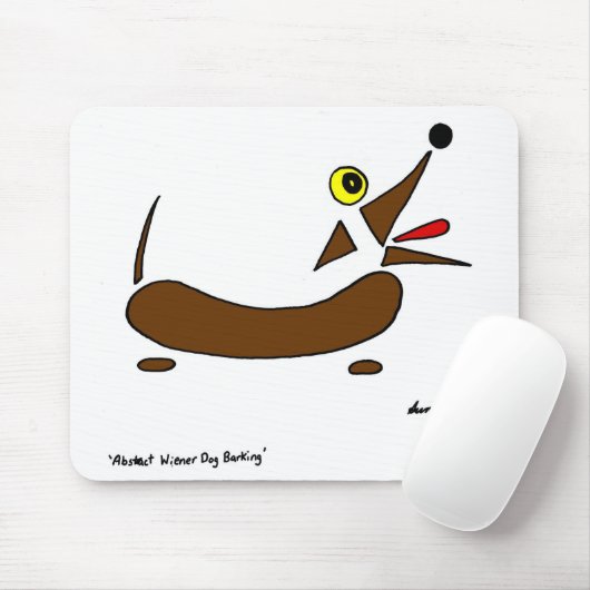 Tapis De Souris Chien abstrait Mousepad de saucisse (Avec souris)