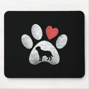 Tapis De Souris Chien Amour Coeur Patte Labrador Retriever Saint V